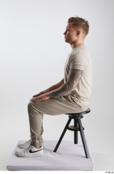 Man White Athletic Male Studio Poses